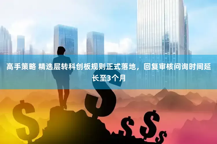 高手策略 精选层转科创板规则正式落地，回复审核问询时间延长至3个月