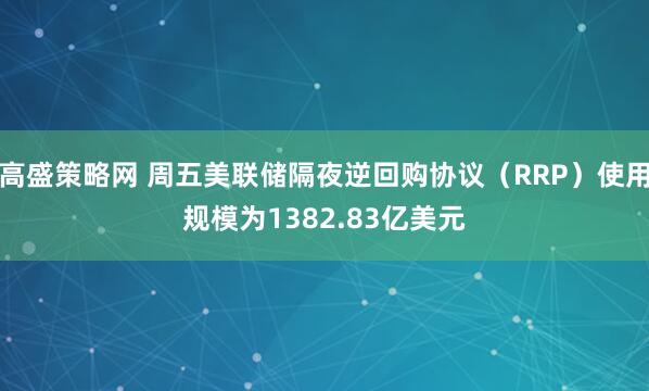 高盛策略网 周五美联储隔夜逆回购协议（RRP）使用规模为1382.83亿美元