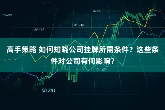 高手策略 如何知晓公司挂牌所需条件？这些条件对公司有何影响？