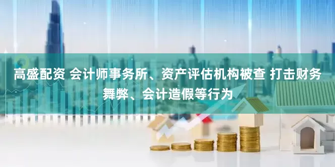 高盛配资 会计师事务所、资产评估机构被查 打击财务舞弊、会计造假等行为